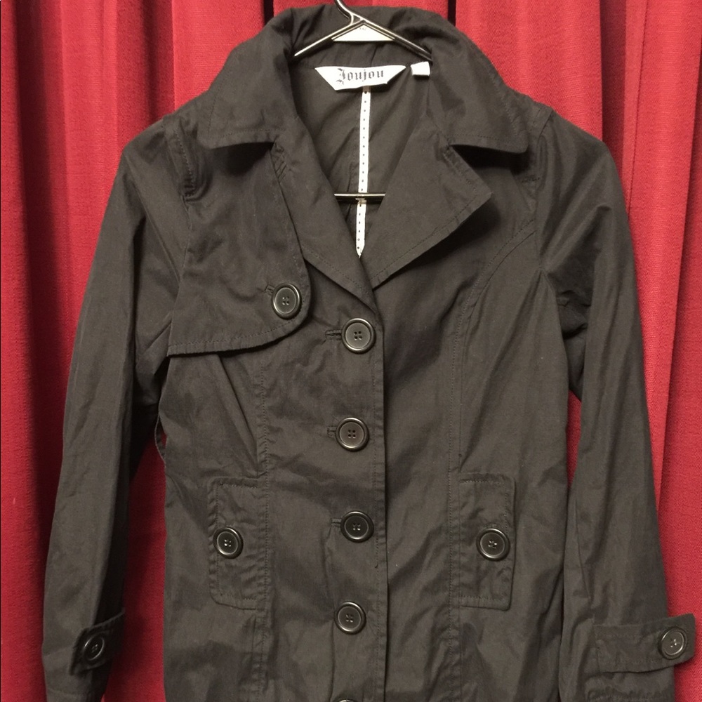JouJou Black lightweight Peacoat, Junior‎ Large